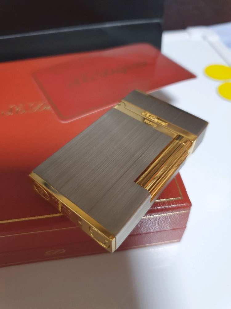 [풀세트] 듀퐁라이터 라인2 ca16841 산토스 브러쉬드 콤비 듀퐁라이타 이미지