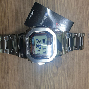 카시오 지샥 전자 메탈 손목 시계 빨테 GMW-B5000D-1CDR JJ 이미지