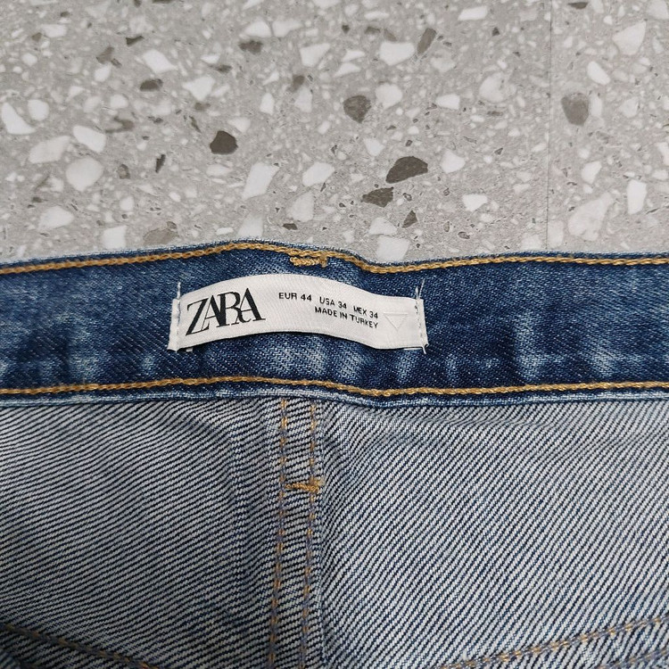 ZARA 자라 남성 배기핏 중청 데님 34 팝니다/ 청바지 워싱진 이미지