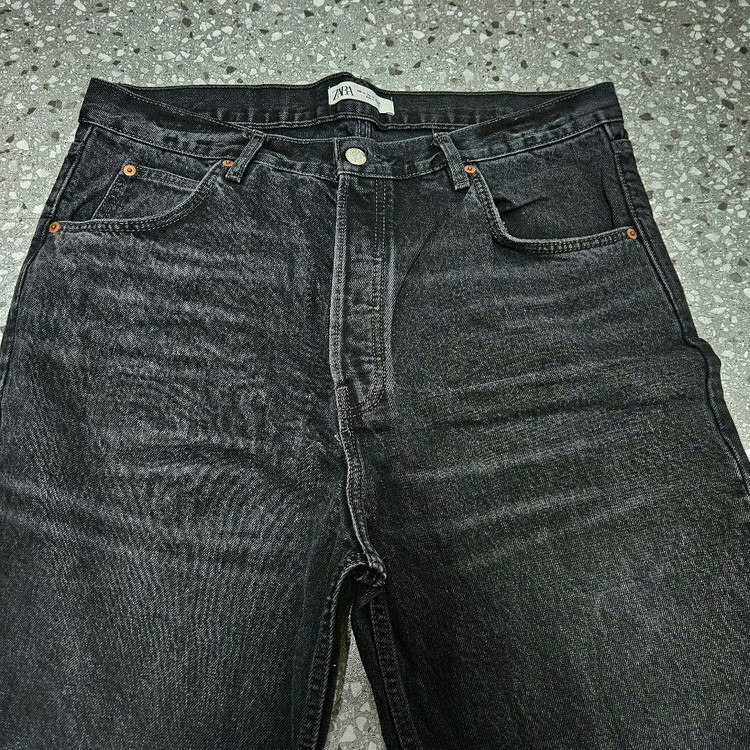 ZARA 자라 남성 배기핏 중청 데님 34 팝니다/ 청바지 워싱진 이미지