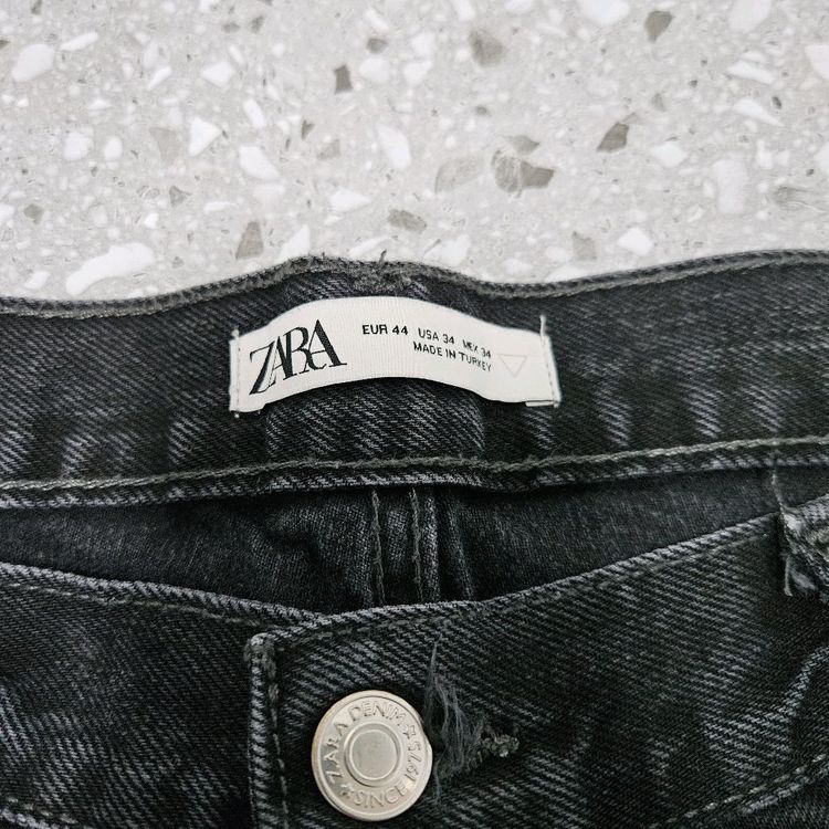 ZARA 자라 남성 배기핏 중청 데님 34 팝니다/ 청바지 워싱진 이미지