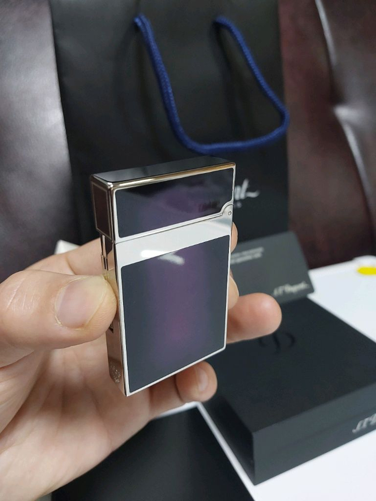 [새상품,한정판] 듀퐁라이터 라인2 신형 ca16260 아뜰리에 퍼플 쌍불 듀퐁라이타--1