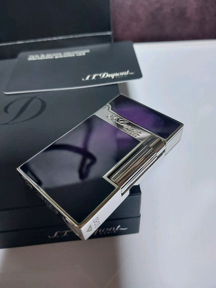 [새상품,한정판] 듀퐁라이터 라인2 신형 ca16260 아뜰리에 퍼플 쌍불 듀퐁라이타--6