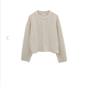 PVCS 라운드 케이블 니트 크림 F사이즈