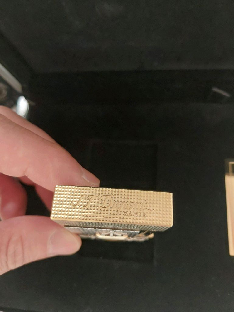 [새상품,한정판,백화점판] 듀퐁라이터 리미티드 에디션 호텔 파티큘리에 금장 18k 금통 쌍불 듀퐁라이타--8