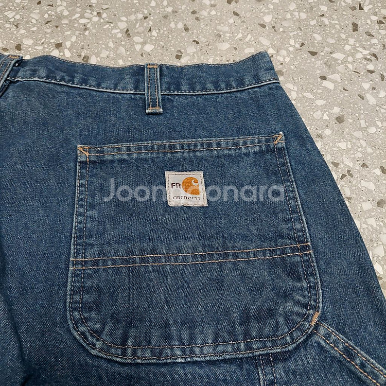 칼하트 FR 카펜터 팬츠 38 팝니다/ 청바지 데님 워크웨어 페인터팬츠 더블니--5