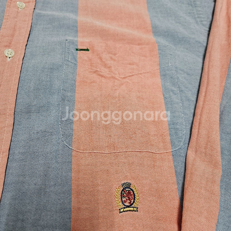 90s 타미힐피거 스트라이프 옥스포드 셔츠 L 팝니다/ 빈티지 폴로 크레스트--2