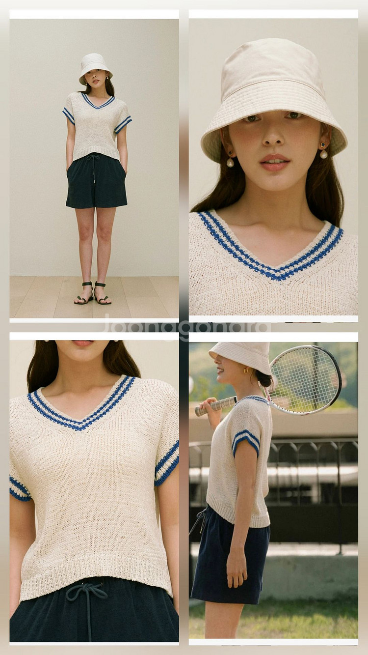 엘보른 elborn 니트 베스트 프리사이즈--2