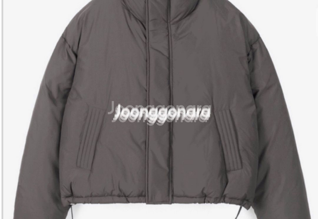 토피 논 퀄팅 크롭 점퍼--1