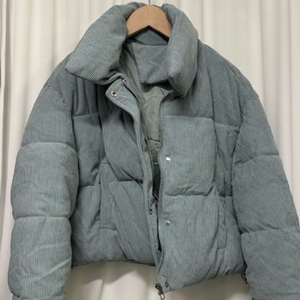 [새상품] 코듀로이 민트 패딩