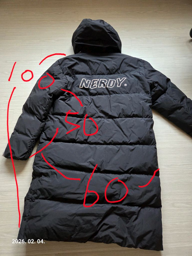 NERDY 롱패딩 새상품--1