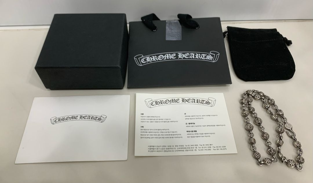 [20인치]크롬하츠 멀티볼 체인 펜던트 목걸이 24링크 이미지