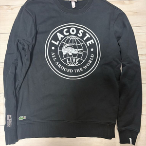 라코스테 블랙 맨투맨 티셔츠