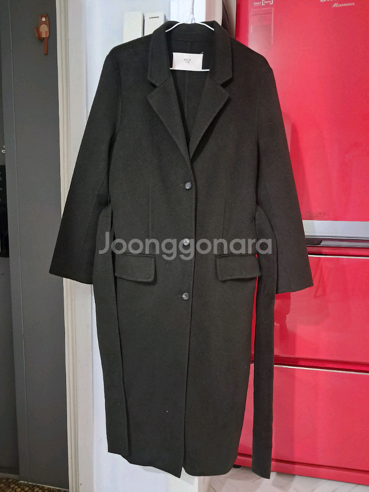 에크 더 ARCH THE 핸드메이드 울 캐시 롱 코트 38사이즈--3