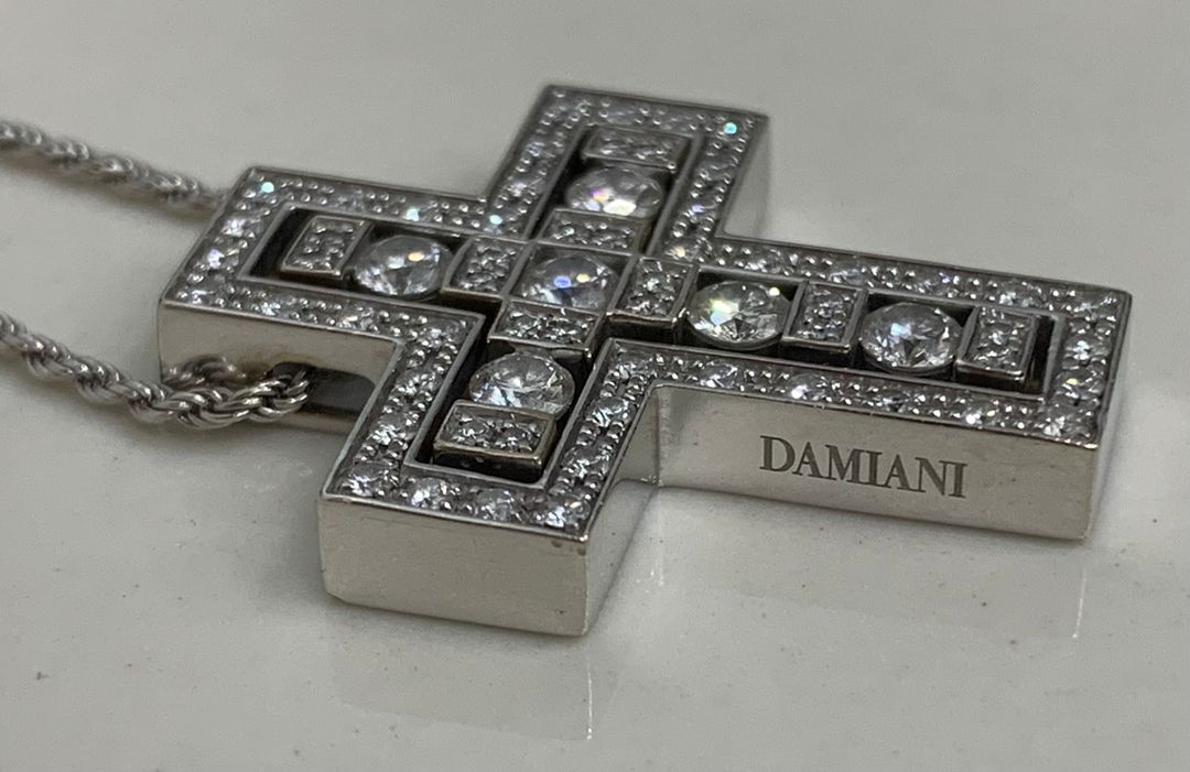 (24년식) [L] 다미아니 벨에포크 화이트골드 목걸이 라지사이즈 펜던트 이미지