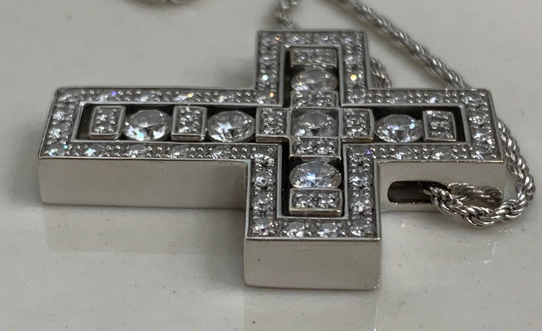 (24년식) [L] 다미아니 벨에포크 화이트골드 목걸이 라지사이즈 펜던트 이미지