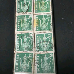 대한민국 오래된 우표 (8다발. 총 800장)일괄. 이미지