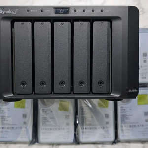 시놀로지 DS1515+ NAS + 60TB 12TB 하드디스크 5개 이미지