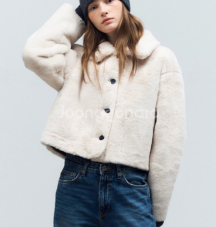 도프셉 리버시블 아이보리 무스탕--1