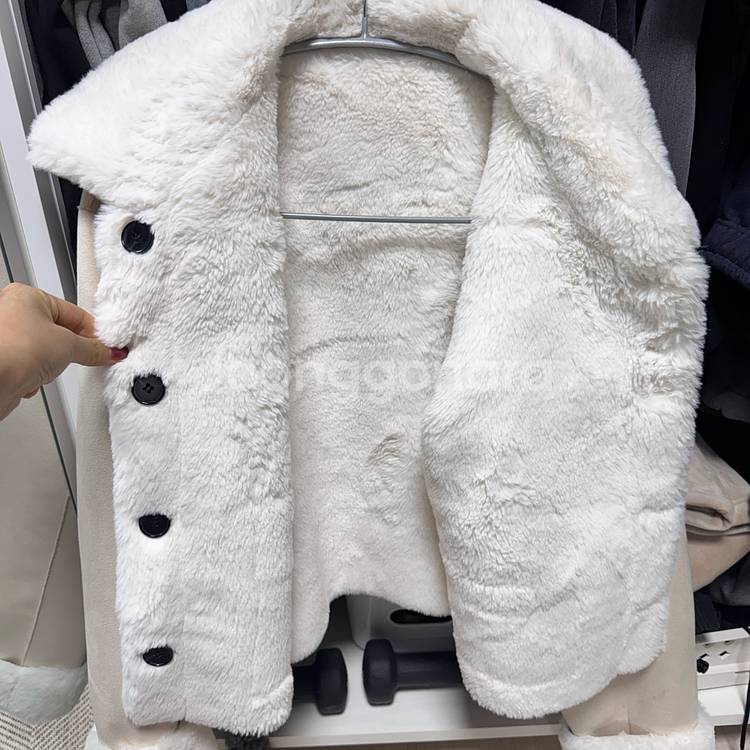 도프셉 리버시블 아이보리 무스탕--8