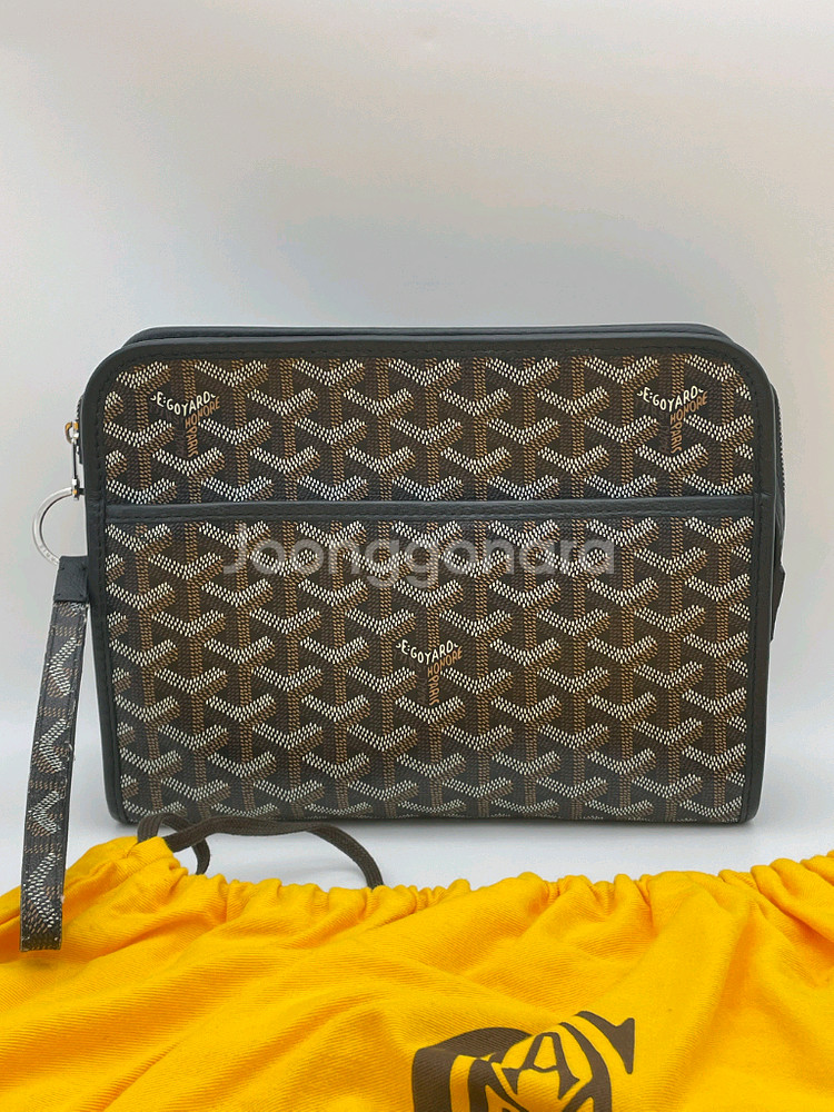 [ 새상품급 / 키링포함 ] 고야드 쥬방스 토일렛백 MM 클러치백 블랙--1