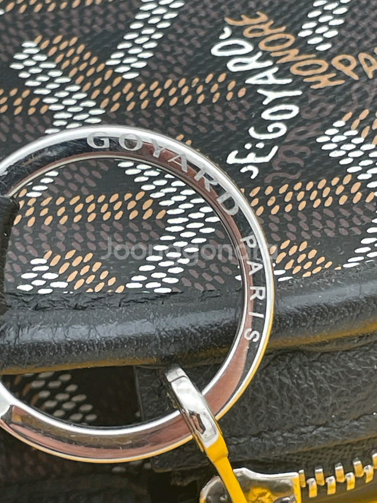 [ 새상품급 / 키링포함 ] 고야드 쥬방스 토일렛백 MM 클러치백 블랙--8