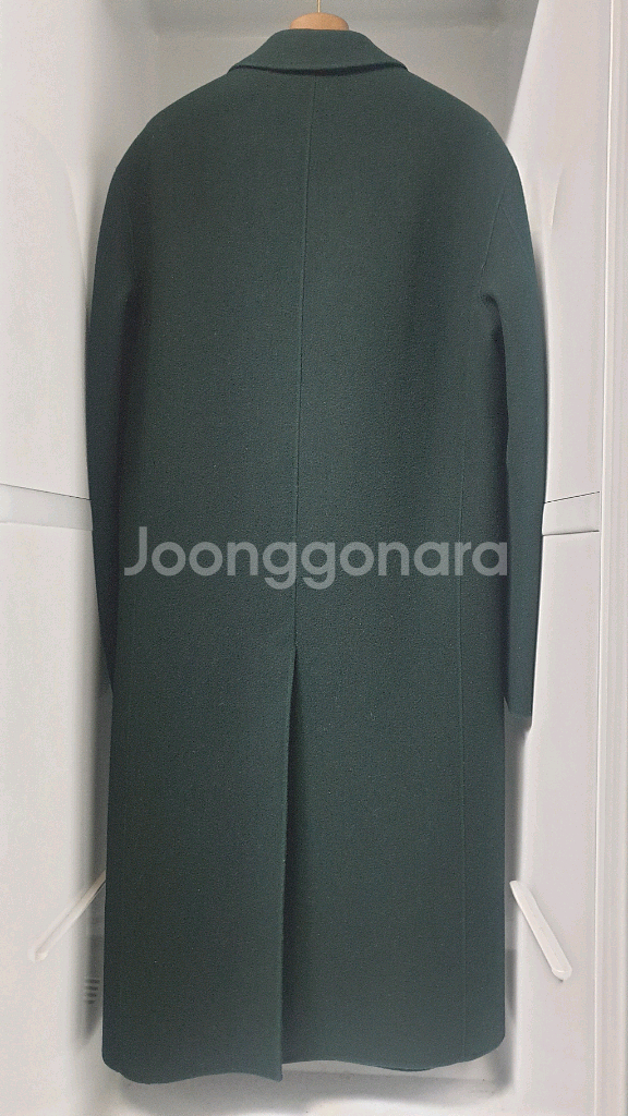 타임옴므 핸드메이드 더블 버튼 롱 코트 다크 그린--1
