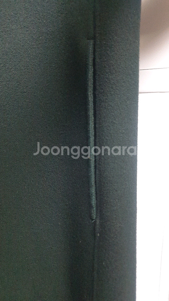 타임옴므 핸드메이드 더블 버튼 롱 코트 다크 그린--3