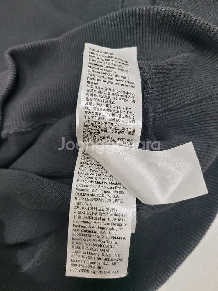 캘빈클라인 22FW 세미 크롭 하프 집업 맨투맨 / 여 XS 블랙--8