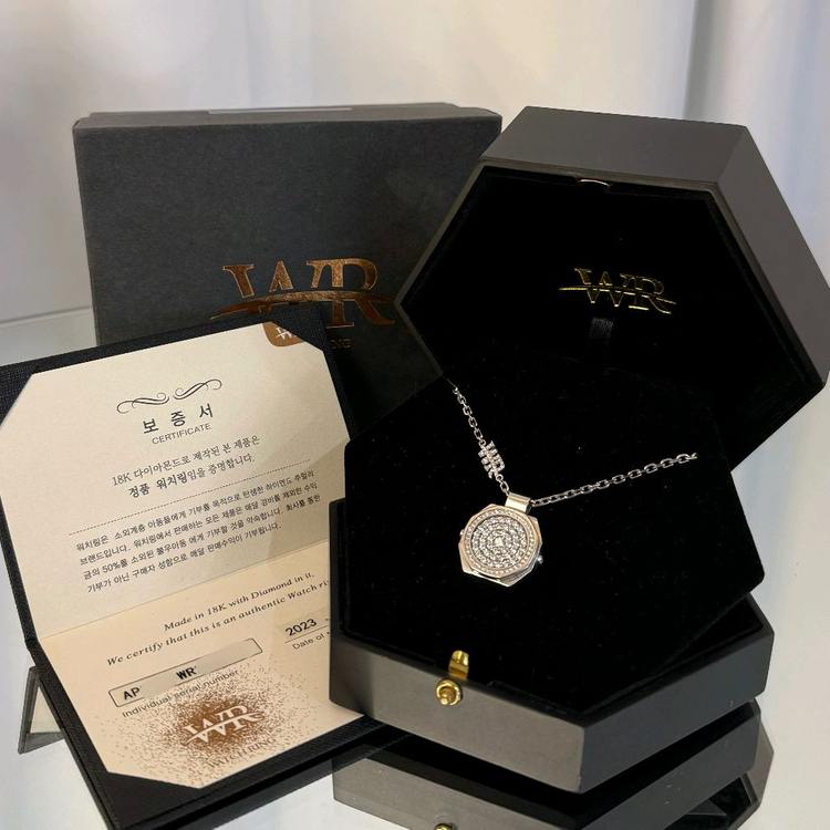 워치링 AP 풀다이아 목걸이 L사이즈 (화이트골드)--1