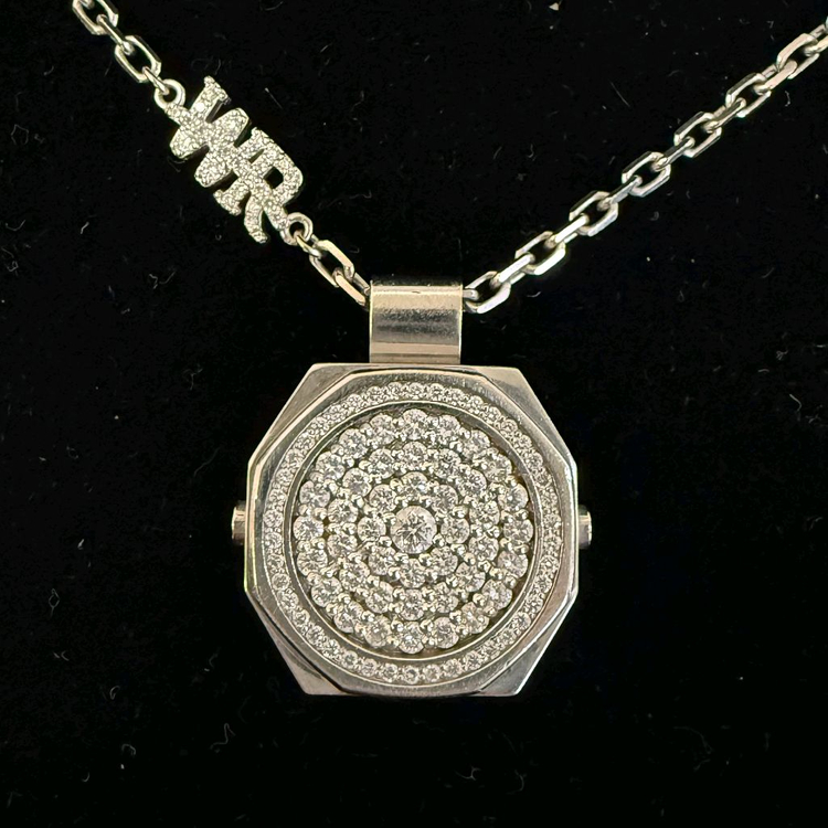 워치링 AP 풀다이아 목걸이 L사이즈 (화이트골드)--3