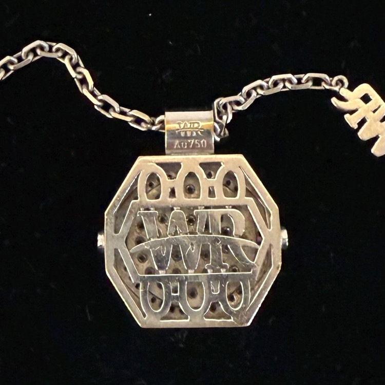 워치링 AP 풀다이아 목걸이 L사이즈 (화이트골드)--4