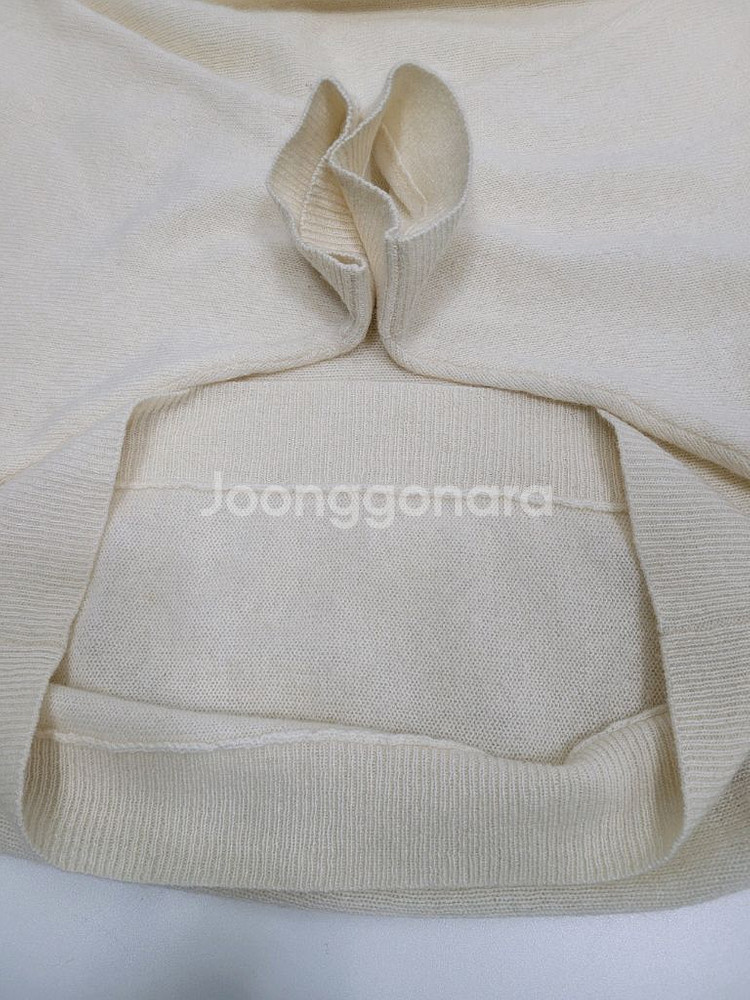 캐시미어 100% 무지 가오리 오버핏 니트 / 여 FREE 아이보리--6