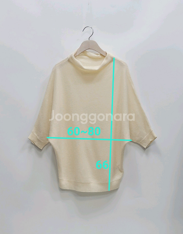 캐시미어 100% 무지 가오리 오버핏 니트 / 여 FREE 아이보리--8