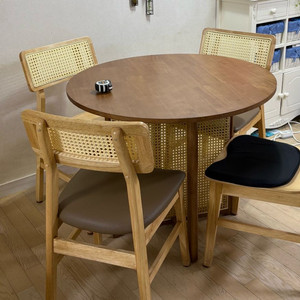 <<<급처리>>>>원목 라탄 다이닝테이블+의자3개 판매 이미지