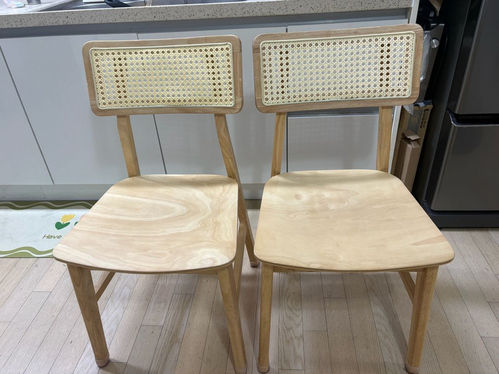 <<<급처리>>>>원목 라탄 다이닝테이블+의자3개 판매 이미지