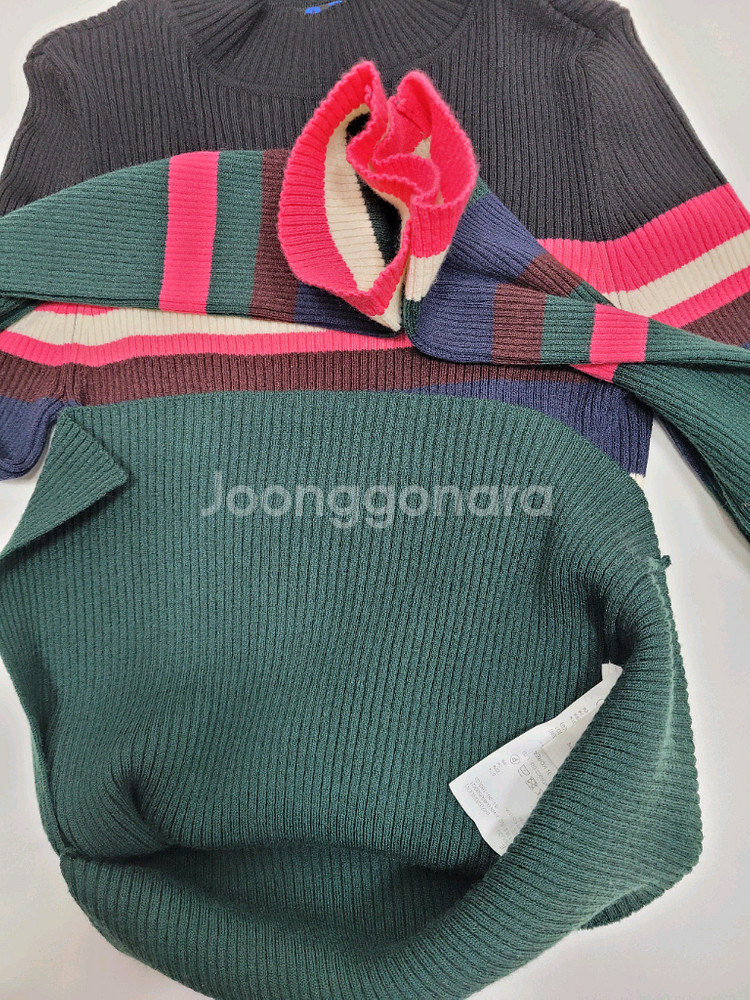 SJYP 에스제이와이피 멀티 스트라이프 울 니트 / 여 S 멀티컬러z2b6--5