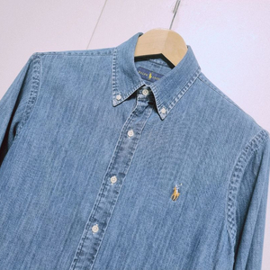 남성 폴로 멀티포니 긴팔 데님 청 셔츠 남방