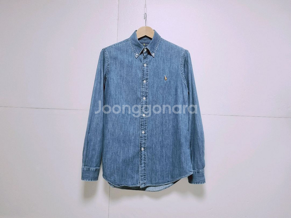 남성 폴로 멀티포니 긴팔 데님 청 셔츠 남방--1