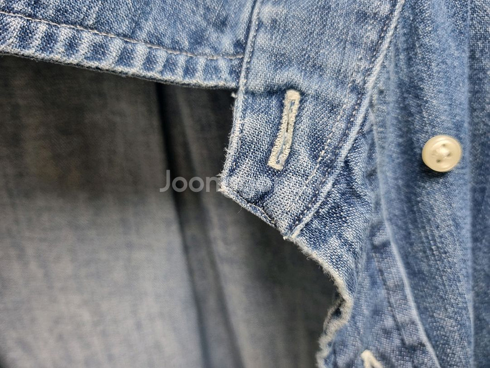 남성 폴로 멀티포니 긴팔 데님 청 셔츠 남방--5