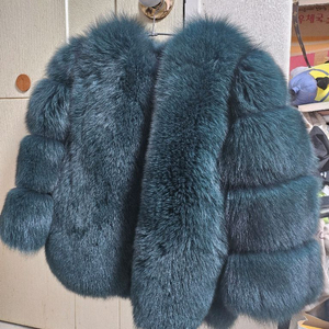 천연 폭스퍼 자켓