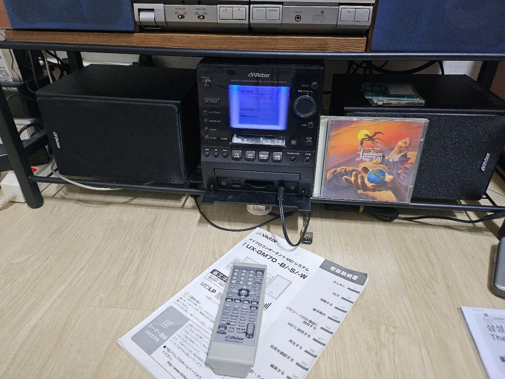 빅터(Victor)MD/CD/USB/MP3미니컴포넌트오디오UX-GM70--1