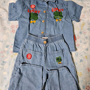 베베드피노 데님 상하의 세트 110