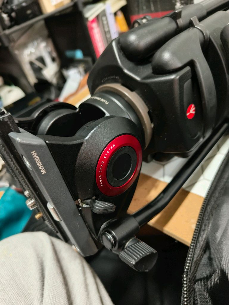 맨프로토 MANFROTTO MVH500AH + 525MVB 유압식 헤드 영상삼각대--1