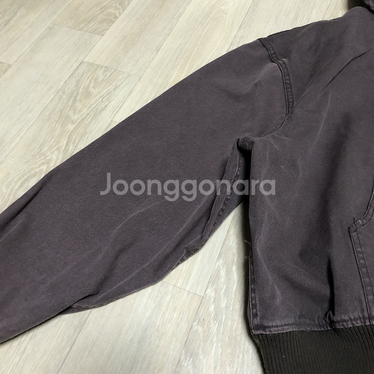 (L) 새상품 파르티멘토 VTG 워시드 워크 후드 집업 브라운--3