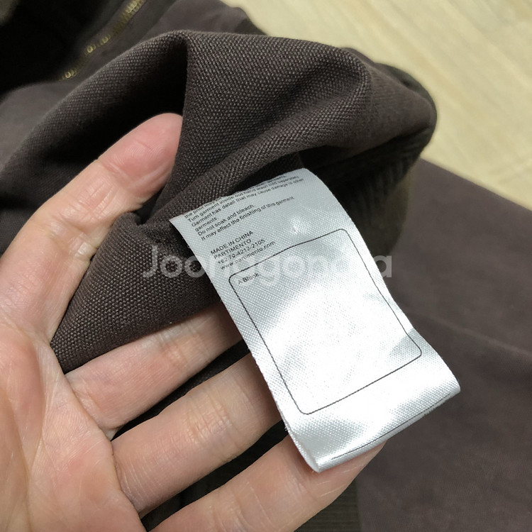 (L) 새상품 파르티멘토 VTG 워시드 워크 후드 집업 브라운--4