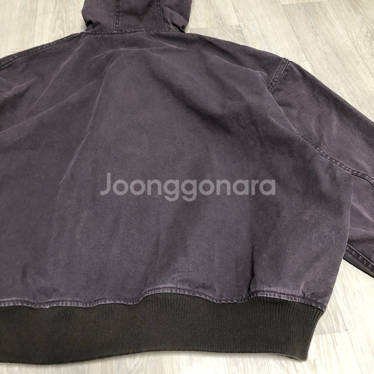 (L) 새상품 파르티멘토 VTG 워시드 워크 후드 집업 브라운--6