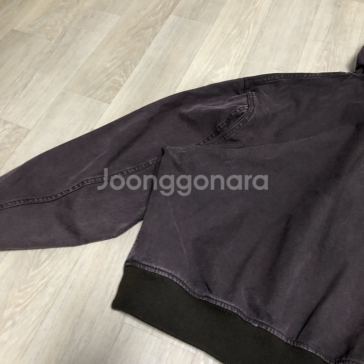 (L) 새상품 파르티멘토 VTG 워시드 워크 후드 집업 브라운--7