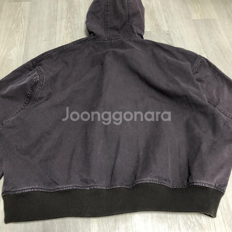 (L) 새상품 파르티멘토 VTG 워시드 워크 후드 집업 브라운--8