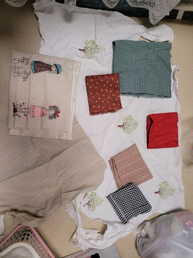 자수 원단과 퀼트원단--0